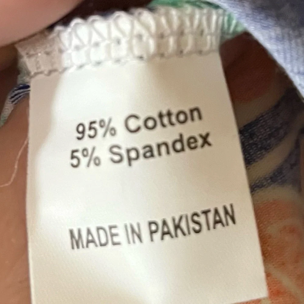 Barbara Erickson Womens Shift Dress Split Neck Cotton Blend Colorful Medium NWT - Picture 8 of 9